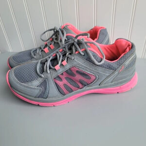 Avia Women's Sneakers Gray Pink Lace Lightweight Size 11